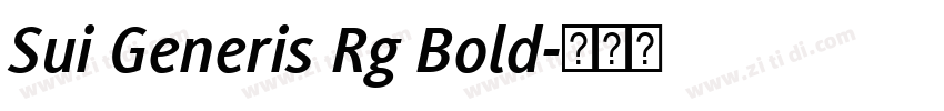 Sui Generis Rg Bold字体转换